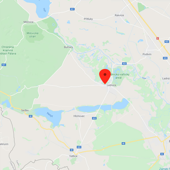 Včelařský dvůr Lednice, zdroj: Mapy Google